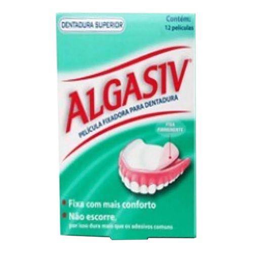 Adesivo Para Dentadura Superior Algasiv 12 unidades Adesivo Para Dentadura Superior Algasiv 12 unidades
