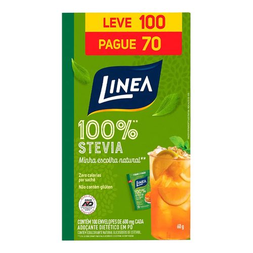 Adoçante Linea Stevia Pó 600mg 100 Envelopes Adoçante Linea Stevia Pó 600mg 100 Envelopes