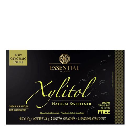 Adoçante Xilitol - Essential Nutrition - 50 Sachês de 5g