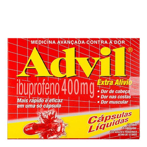 Advil 400mg 8 Cápsulas + Porta Comprimidos Advil 400mg 8 Cápsulas + Porta Comprimidos