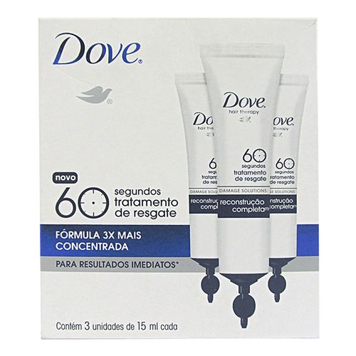 Ampola de Tratamento Dove Reconstrução Completa C/3 15ml Ampola de Tratamento Dove Reconstrução Completa C/3 15ml