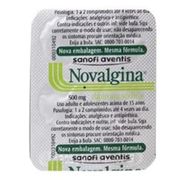 Analgésico Novalgina 500mg Sanofi 4 Comprimidos