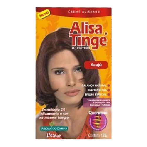 Alisante Capilar Alisa e Tinge Acaju 80g Alisante Capilar Alisa e Tinge Acaju 80g