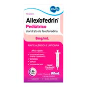 Antialérgico Allexofedrin Pediátrico 6mg/ml EMS 60ml