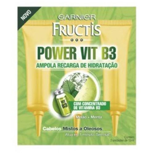 Ampola Hidratação Fructis Frescor Vitaminado c/3 Ampola Hidratação Fructis Frescor Vitaminado c/3