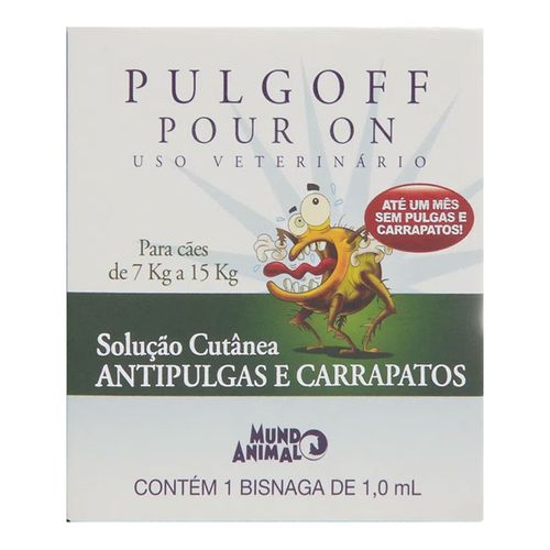 Antipulgas e Carrapatos Pulgoff pour On 1,0ml de 7 a 15kg Antipulgas e Carrapatos Pulgoff pour On 1,0ml de 7 a 15kg