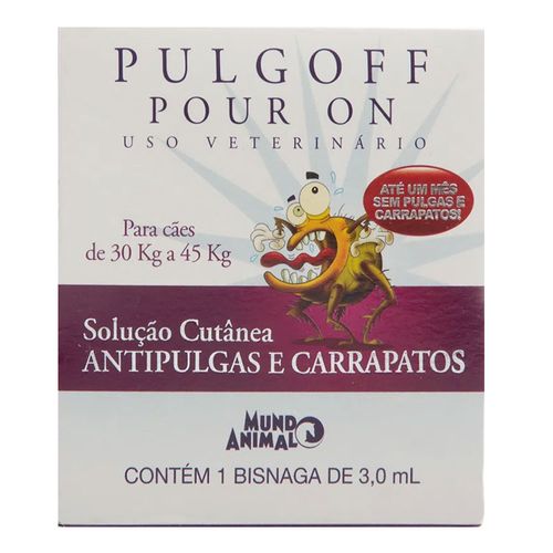 Antipulgas e Carrapatos Pulgoff Pour On 3,0ml de 30 a 45kg Antipulgas e Carrapatos Pulgoff Pour On 3,0ml de 30 a 45kg