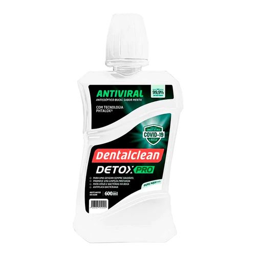Antisséptico Bucal Dentalclean DetoxPro Antiviral 600ml Antisséptico Bucal Dentalclean DetoxPro Antiviral 600ml
