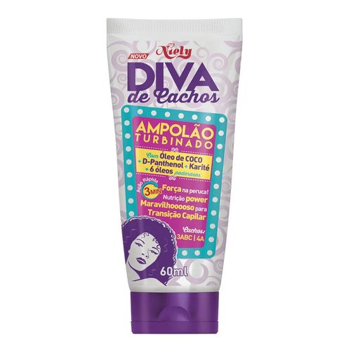 Ampolão de Tratamento Niely Diva Cachos Turbinados 60ml Ampolão de Tratamento Niely Diva Cachos Turbinados 60ml