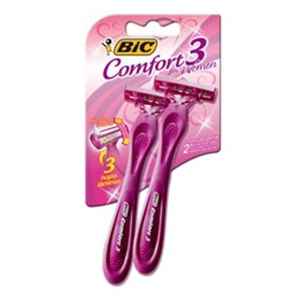 Aparelho de Barbear Bic Comfort 3 Pink 2 Unidades - Drogarias Pacheco