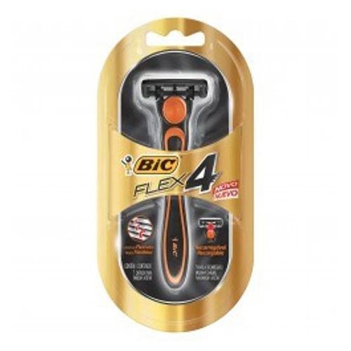 Aparelho de Barbear Bic Flex 4 Dourado Aparelho de Barbear Bic Flex 4 Dourado