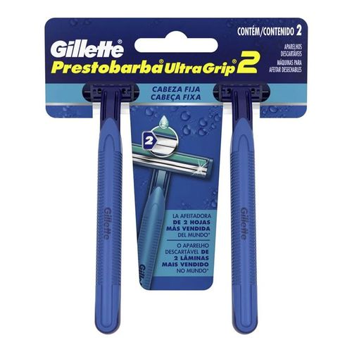 Aparelho de Barbear Gillette Prestobarba Ultragrip 2 Unidades Aparelho de Barbear Gillette Prestobarba Ultragrip 2 Unidades