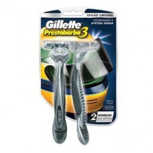 Aparelho de Barbear Prestobarba 3 Airton Senna c/2 Unidades Aparelho de Barbear Prestobarba 3 Airton Senna c/2 Unidades