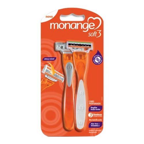 Aparelho de Depilação Monange Soft 3 Descartável 2 Unidades Aparelho de Depilação Monange Soft 3 Descartável 2 Unidades