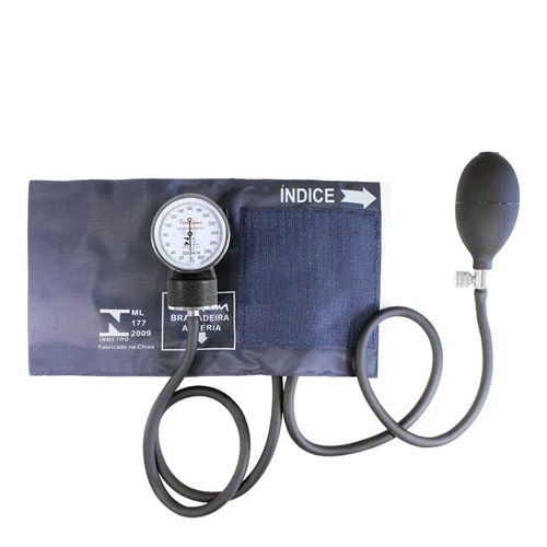 Aparelho De Pressão Aneróide Azul Premium