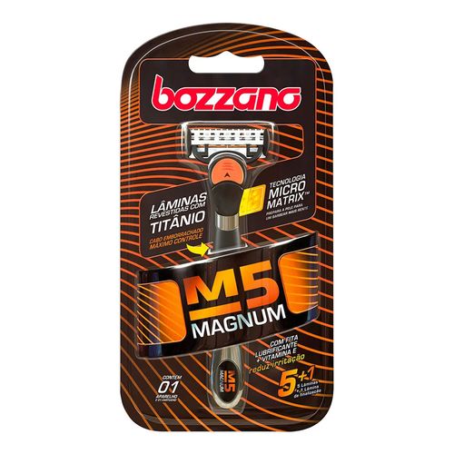 Aparelho de Barbear Bozzano Magnum 5 Lâminas + Carga Aparelho de Barbear Bozzano Magnum 5 Lâminas + Carga