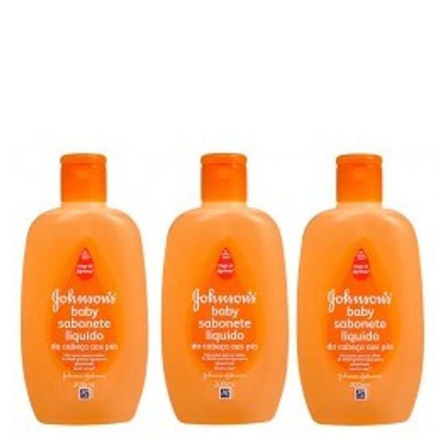 Sabonete Líquido Johnson's Baby Glicerinado da Cabeça aos Pés 200ml 3 Unidades