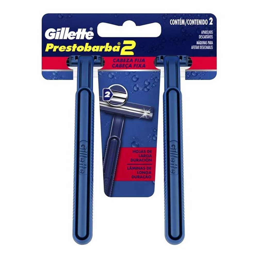 Aparelho De Barbear Gillette Prestobarba - 2 Unidades - Drogarias Pacheco