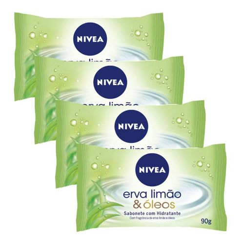 Sabonete Nivea Erva Limão e Óleos 90g C/ 4 Unidades Sabonete Nivea Erva Limão e Óleos 90g C/ 4 Unidades