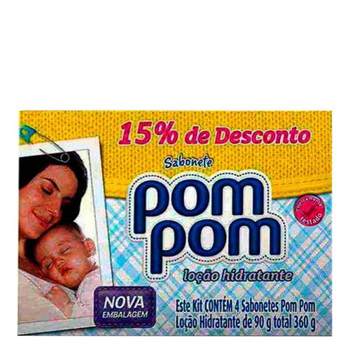 Sabonete Pom Pom 90g C/ 4 Unidades Sabonete Pom Pom 90g C/ 4 Unidades