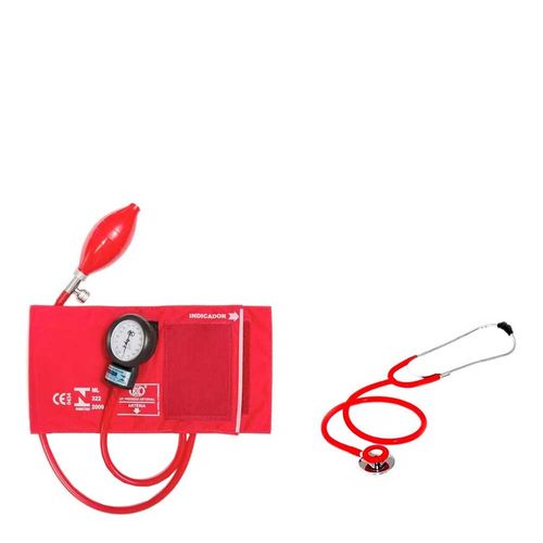 Aparelho De Pressão Com Estetoscópio Duplo Vermelho Cj0730 Bic Aparelho De Pressão Com Estetoscópio Duplo Vermelho Cj0730 Bic