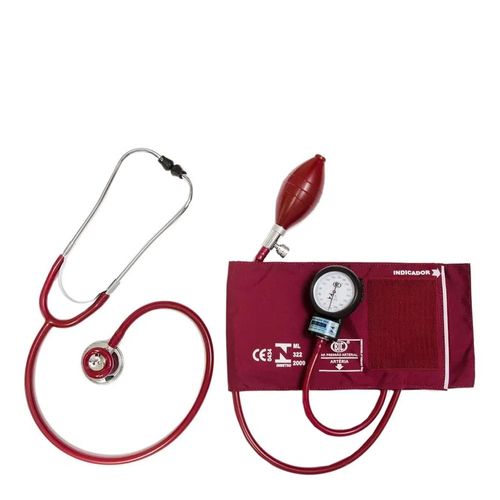 Aparelho De Pressão Com Estetoscópio Duplo Vinho Cj0731 Bic Aparelho De Pressão Com Estetoscópio Duplo Vinho Cj0731 Bic