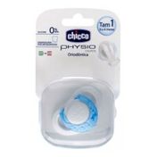 Chupeta Chicco Physio Ring Azul Bico Silicone Tamanho 1 - 0 A 6 Meses C/1 Unidade
