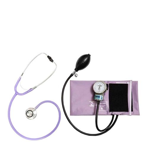 Aparelho De Pressão Lilás Com Esteto Simples Lilás Cjpa223 Pa Med