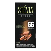 Chocolate Adoçado com Stevia 66% Cacau - Stevia Choco - 80g