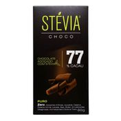 Chocolate Adoçado com Stevia 77% Cacau - Stevia Choco - 80g