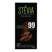 Chocolate Adoçado com Stevia 99% Cacau - Stevia Choco - 80g