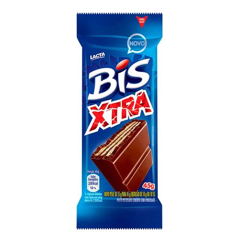 Chocolate Bis Xtra ao Leite Lacta 45g