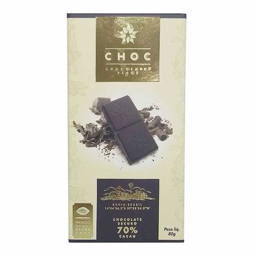 Chocolate Escuro 70% Cacau - Choc Chocolates - 80g Chocolate Escuro 70% Cacau - Choc Chocolates - 80g