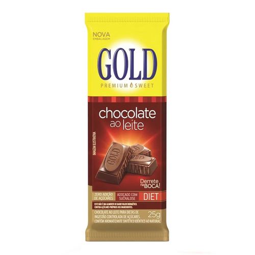 Chocolate Gold Diet ao Leite 25g Chocolate Gold Diet ao Leite 25g