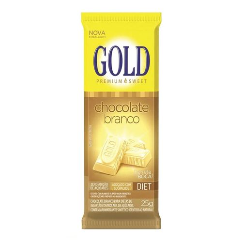 Chocolate Gold Diet Branco 25g Chocolate Gold Diet Branco 25g