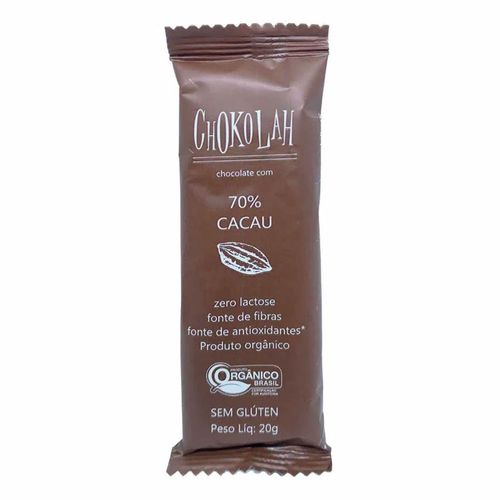 Chocolate Orgânico Amargo 70% Cacau - Chokolah - 20g Chocolate Orgânico Amargo 70% Cacau - Chokolah - 20g