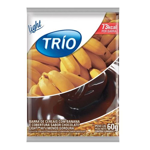 Barra de Cereais Trio Banana Aveia e Mel Light 20g 3 Unidades Barra de Cereais Trio Banana Aveia e Mel Light 20g 3 Unidades