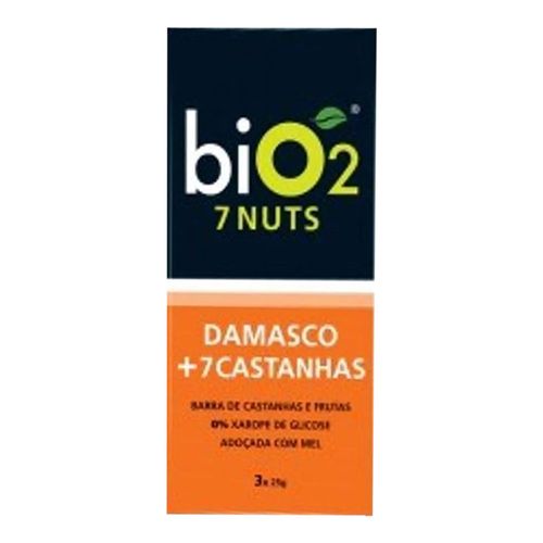 Barra de Cereal Bio2 7 Nuts Damasco e Castanhas 25g - 3 unidades Barra de Cereal Bio2 7 Nuts Damasco e Castanhas 25g - 3 unidades