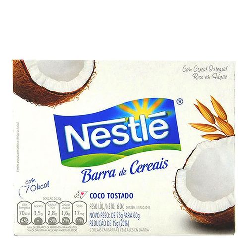 Barra de Cereal Nestlé Coco Tostado 60g 3 Unidades Barra de Cereal Nestlé Coco Tostado 60g 3 Unidades