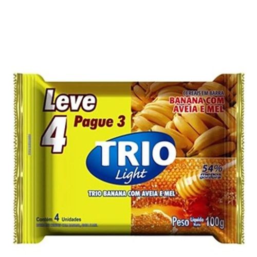 Barra de Cereal Nutry Aveia, Banana e Mel 4 Unidades Barra de Cereal Nutry Aveia, Banana e Mel 4 Unidades