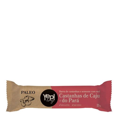 Barra de Castanhas Paleo Yep To Go Castanha de Caju e Pará 25g Barra de Castanhas Paleo Yep To Go Castanha de Caju e Pará 25g