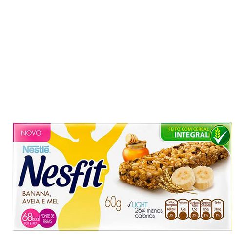 Barra de Cereais Nesfit Banana, Aveia e Mel 20g 3 Unidades Barra de Cereais Nesfit Banana, Aveia e Mel 20g 3 Unidades