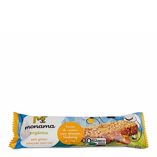 Barra de Cereais Orgânico Abacaxi, Blueberry e Coco - Monama - 25g Barra de Cereais Orgânico Abacaxi, Blueberry e Coco - Monama - 25g
