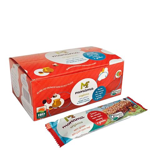 Barra de Cereais Orgânico com Açaí, Amora e Goiaba - Monama - 12 unidades de 25g Barra de Cereais Orgânico com Açaí, Amora e Goiaba - Monama - 12 unidades de 25g