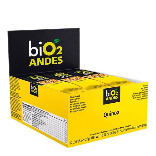 Barra de Cereais Quinoa - Bio2 - 12 unidades de 25g Barra de Cereais Quinoa - Bio2 - 12 unidades de 25g