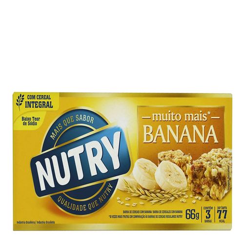Barra de Cereal Nutry Banana C/ 3 Unidades