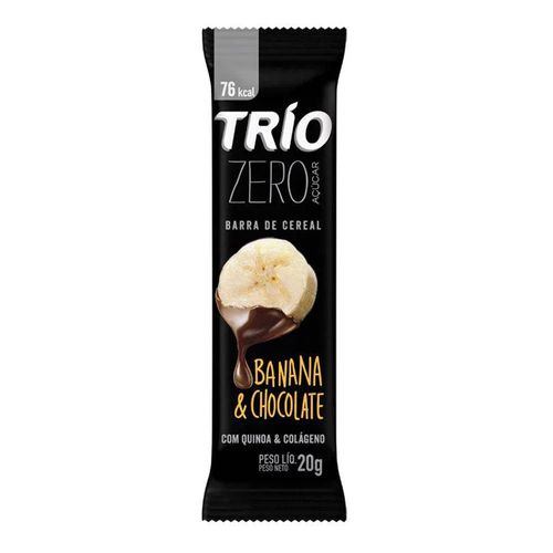 Barra de Cereal Trio Zero Açúcar Banana e Chocolate 20g