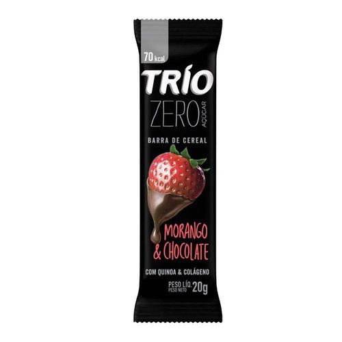 Barra de Cereal Trio Zero Açúcar Morango e Chocolate 20g Barra de Cereal Trio Zero Açúcar Morango e Chocolate 20g
