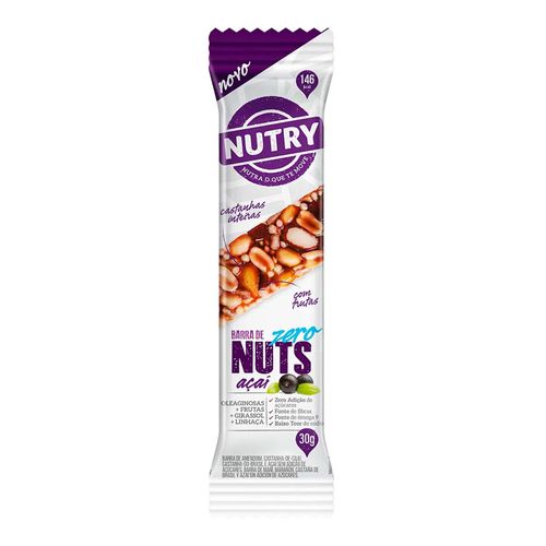Barra de Nuts Nutry Zero Açaí 30g Barra de Nuts Nutry Zero Açaí 30g