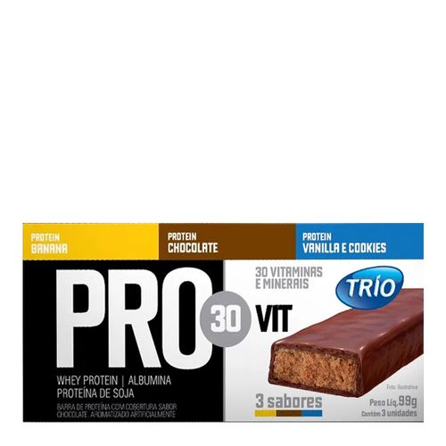 Barra de Proteína Trio Pro30Vit 3 Unidades de 33g Barra de Proteína Trio Pro30Vit 3 Unidades de 33g
